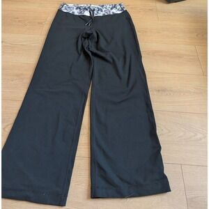 Lululemon Womens Pull On Wide Leg Drawstring Black Pants